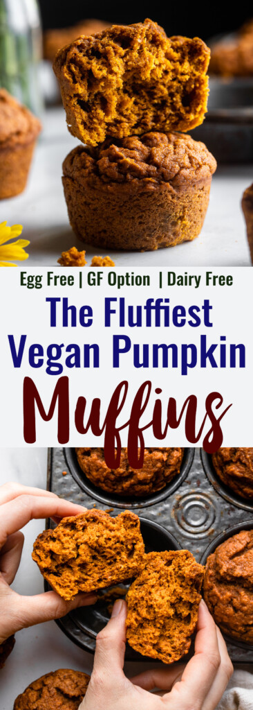 Vegan Pumpkin Muffins collage photo